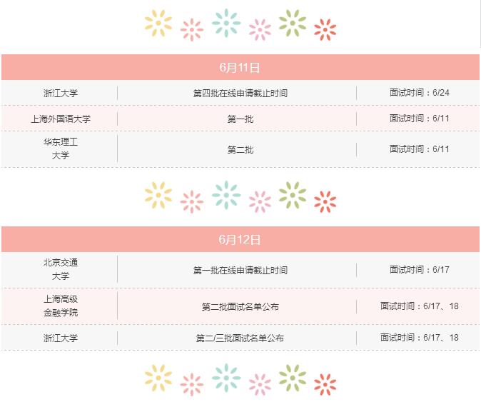 6月上旬，你不可錯過的MBA院校招生信息！